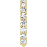 14K Gold Round Natural Diamond Shared-Prong Anniversary Band – 3 mm Stones - Yellow Gold - view 4