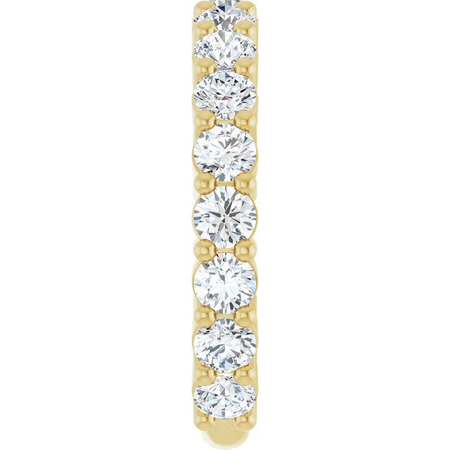 14K Gold Round Lab-Grown Diamond Shared-Prong Anniversary Band – 3 mm Stones (1 3/4 CTW) - Yellow Gold - view 4