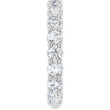 Platinum Round Natural Diamond Shared-Prong Anniversary Band – 3 mm Stones - view 4