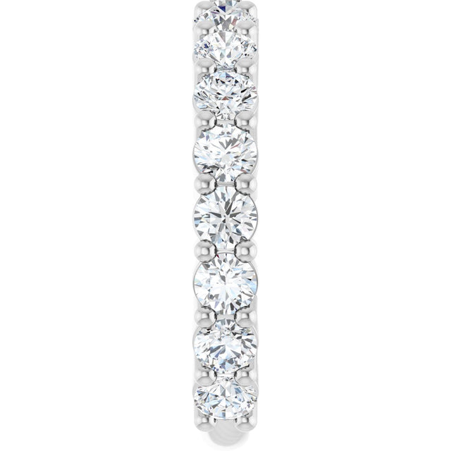 Platinum Round Natural Diamond Shared-Prong Anniversary Band – 3 mm Stones - view 4