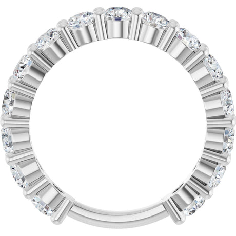 Platinum Round Lab-Grown Diamond Shared-Prong Anniversary Band – 3.5 mm Stones (2 3/8 CTW) - view 2