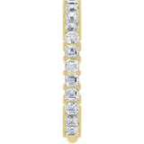14K Gold Asscher Lab-Grown Diamond Shared-Prong Anniversary Band – 2x2 mm Stones - Yellow Gold - view 4