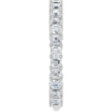 14K Gold Asscher Lab-Grown Diamond Shared-Prong Anniversary Band – 2x2 mm Stones - White Gold - view 4