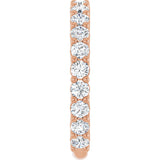 14K Gold Round Lab-Grown Diamond Shared-Prong Anniversary Band – 2.5 mm Stones - Rose Gold - view 4