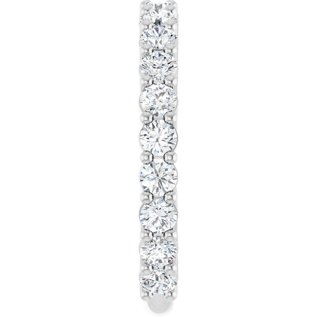 Platinum Round Lab-Grown Diamond Shared-Prong Anniversary Band – 2.5 mm Stones - view 4