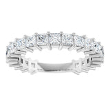 Platinum Square Natural Diamond Shared-Prong Anniversary Band – 3/4–1 9/10 CTW - view 3