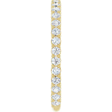 14K Gold Round Natural Diamond Shared-Prong Anniversary Band – 1.7 mm Stones - Yellow Gold - view 4
