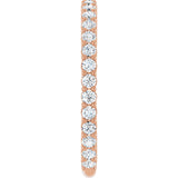 14K Gold Round Natural Diamond Shared-Prong Anniversary Band – 1.7 mm Stones - Rose Gold - view 4