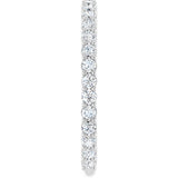 Platinum Round Natural Diamond Shared-Prong Anniversary Band – 1.7 mm Stones - view 4