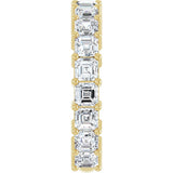 14K Gold Asscher Lab-Grown Diamond Shared-Prong Anniversary Band – 3x3 mm Stones - Yellow Gold - view 4