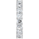 Platinum Asscher Lab-Grown Diamond Shared-Prong Anniversary Band – 3x3 mm Stones - view 4