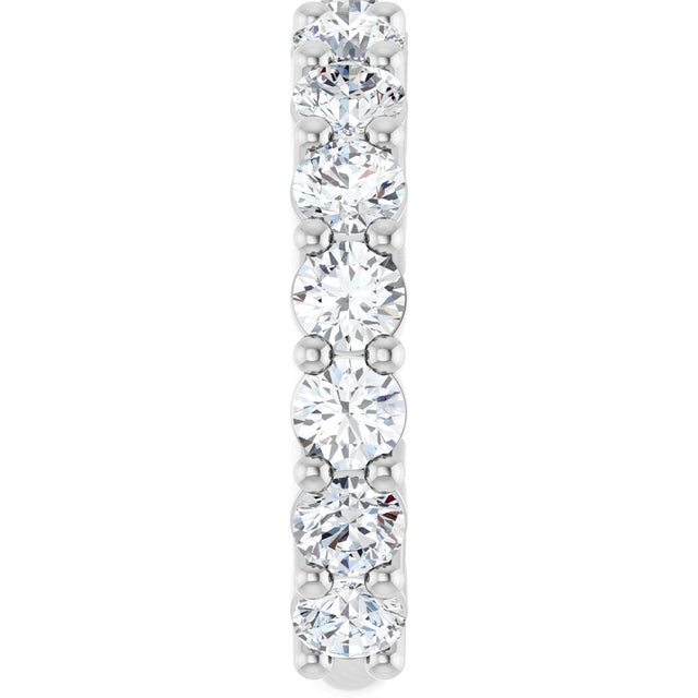 Platinum Round Lab-Grown Diamond Shared-Prong Anniversary Band – 3.5 mm Stones (2 3/8 CTW) - view 4