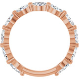14K Gold Marquise Lab-Grown Diamond Shared-Prong Anniversary Band – 4.5x2.5 mm Stones - Rose Gold - view 2