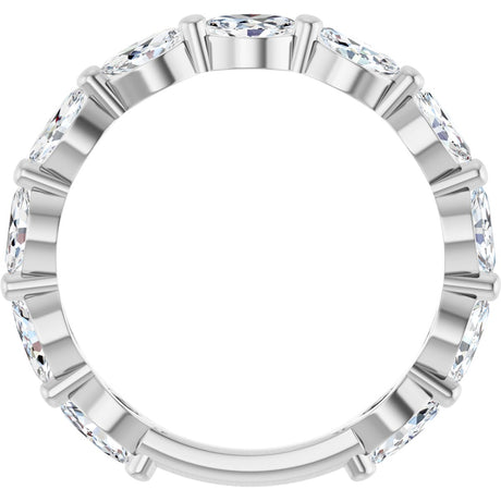 Platinum Marquise Lab-Grown Diamond Shared-Prong Anniversary Band – 4.5x2.5 mm Stones - view 2