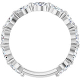 14K Gold Marquise Lab-Grown Diamond Shared-Prong Anniversary Band – 4.5x2.5 mm Stones - White Gold - view 2