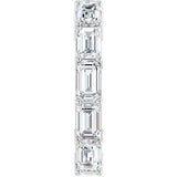 Platinum Emerald Natural Diamond Shared-Prong Anniversary Band – 3 7/8–5 7/8 CTW - view 4