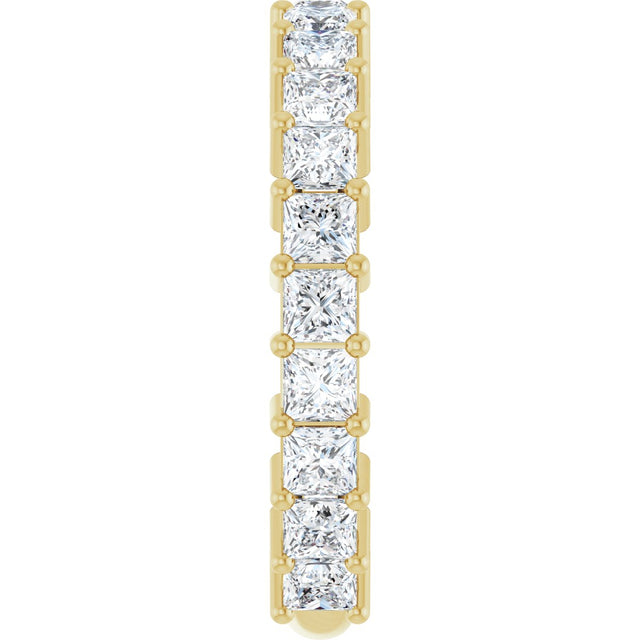 14K Gold Square Natural Diamond Shared-Prong Anniversary Band – 3/4–1 9/10 CTW - Yellow Gold - view 4