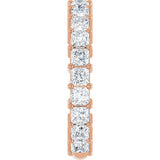 14K Gold Square Natural Diamond Shared-Prong Anniversary Band – 3/4–1 9/10 CTW - Rose Gold - view 4