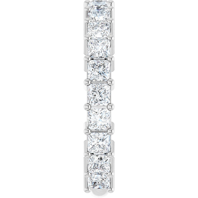 14K Gold Square Natural Diamond Shared-Prong Anniversary Band – 3/4–1 9/10 CTW - White Gold - view 4
