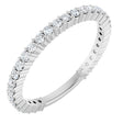 Platinum Round Natural Diamond Shared-Prong Anniversary Band – 1.5 mm Stones