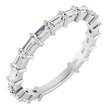 Platinum Straight Baguette Lab-Grown Diamond Shared-Prong Anniversary Band – 3x1.5 mm Stones