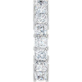 Platinum Square Lab-Grown Diamond Shared-Prong Anniversary Band – 3.3x3.3 mm Stones - view 4