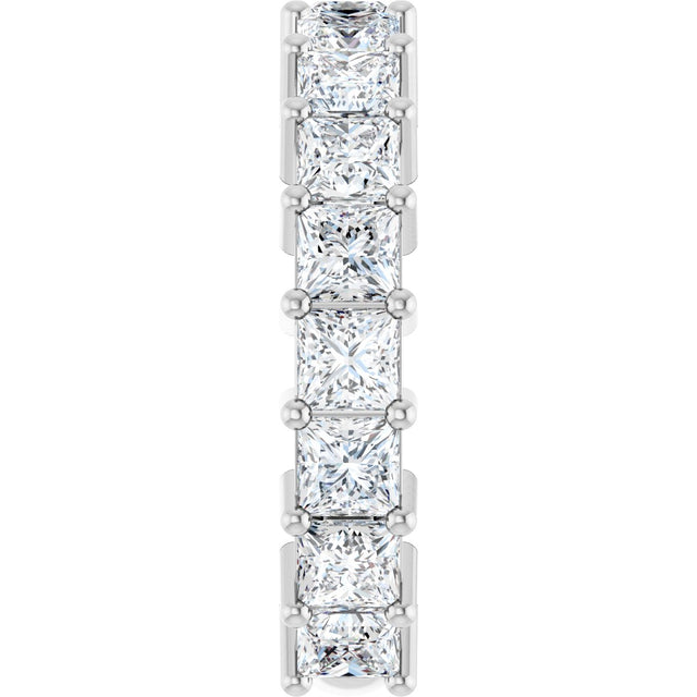 Platinum Square Lab-Grown Diamond Shared-Prong Anniversary Band – 3.3x3.3 mm Stones - view 4