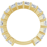 14K Gold Square Lab-Grown Diamond Shared-Prong Anniversary Band – 3.5x3.5 mm Stones - Yellow Gold - view 2
