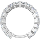 Platinum Square Lab-Grown Diamond Shared-Prong Anniversary Band – 3.5x3.5 mm Stones - view 2