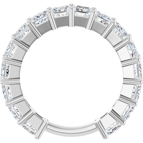 Platinum Square Lab-Grown Diamond Shared-Prong Anniversary Band – 3.5x3.5 mm Stones - view 2