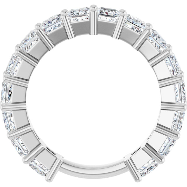 Platinum Square Lab-Grown Diamond Shared-Prong Anniversary Band – 3.5x3.5 mm Stones - view 2