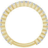 14K Gold Square Natural Diamond Shared-Prong Anniversary Band – 3/4–1 9/10 CTW - Yellow Gold - view 2