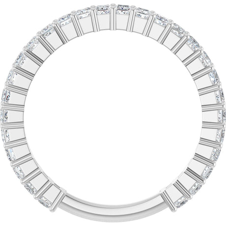 Platinum Square Lab-Grown Diamond Shared-Prong Anniversary Band – 1.75x1.75 mm Stones - view 2
