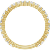 14K Gold Round Lab-Grown Diamond Shared-Prong Anniversary Band – 1.75 mm Stones (1/2 CTW) - Yellow Gold - view 2