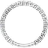 Platinum Round Lab-Grown Diamond Shared-Prong Anniversary Band – 1.75 mm Stones (1/2 CTW) - view 2