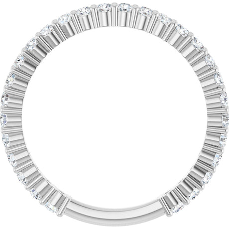 Platinum Round Lab-Grown Diamond Shared-Prong Anniversary Band – 1.75 mm Stones (1/2 CTW) - view 2
