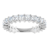 Platinum Asscher Lab-Grown Diamond Shared-Prong Anniversary Band – 2.6x2.6 mm Stones - view 3