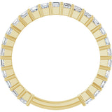 14K Gold Asscher Lab-Grown Diamond Shared-Prong Anniversary Band – 2x2 mm Stones - Yellow Gold - view 2