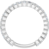 Platinum Asscher Lab-Grown Diamond Shared-Prong Anniversary Band – 2x2 mm Stones - view 2
