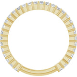 14K Gold Square Natural Diamond Shared-Prong Anniversary Band – 3/4–1 9/10 CTW - Yellow Gold - view 2