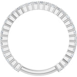 Platinum Square Lab-Grown Diamond Shared-Prong Anniversary Band – 1.5x1.5 mm Stones - view 2