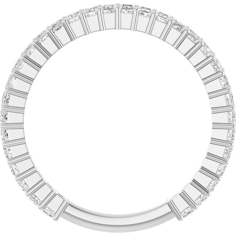 Platinum Square Lab-Grown Diamond Shared-Prong Anniversary Band – 1.5x1.5 mm Stones - view 2