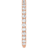 14K Gold Round Lab-Grown Diamond Shared-Prong Anniversary Band – 1.75 mm Stones (1/2 CTW) - Rose Gold - view 4