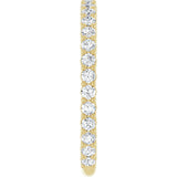 14K Gold Round Lab-Grown Diamond Shared-Prong Anniversary Band – 1.75 mm Stones (1/2 CTW) - Yellow Gold - view 4
