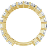 14K Gold Asscher Lab-Grown Diamond Shared-Prong Anniversary Band – 3x3 mm Stones - Yellow Gold - view 2