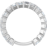 Platinum Asscher Lab-Grown Diamond Shared-Prong Anniversary Band – 3x3 mm Stones - view 2