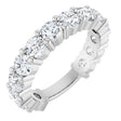 Platinum Round Lab-Grown Diamond Shared-Prong Anniversary Band – 3.8 mm Stones (2 9/10 CTW)