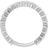 Platinum Round Lab-Grown Diamond Shared-Prong Anniversary Band – 2.5 mm Stones - view 2