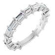 Platinum Straight Baguette Lab-Grown Diamond Shared-Prong Anniversary Band – 3.5x2 mm Stones