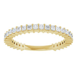 14K Gold Square Natural Diamond Shared-Prong Anniversary Band – 3/4–1 9/10 CTW - Yellow Gold - view 3